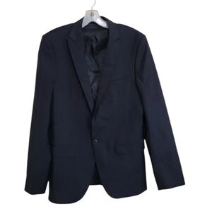 Zara Mens Black One Button Blazer Jacket Size 36